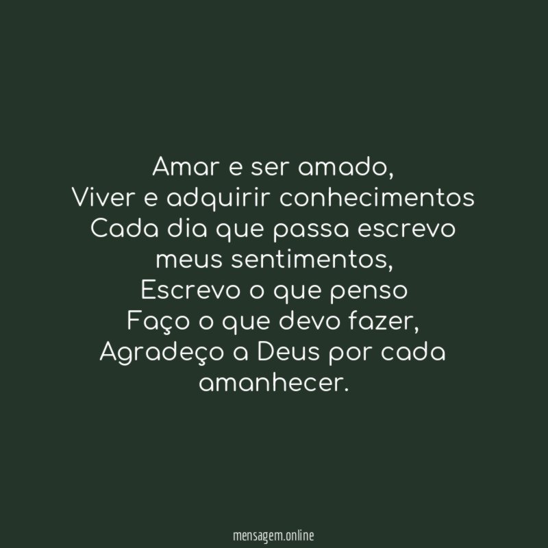 Amar e ser amado