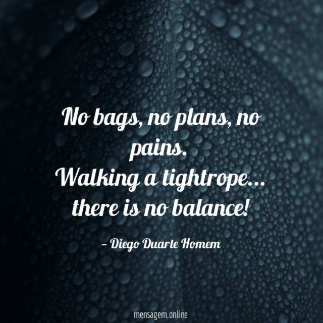 No bags