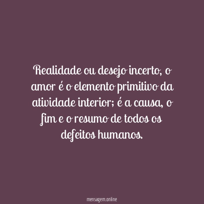 Realidade ou desejo incerto