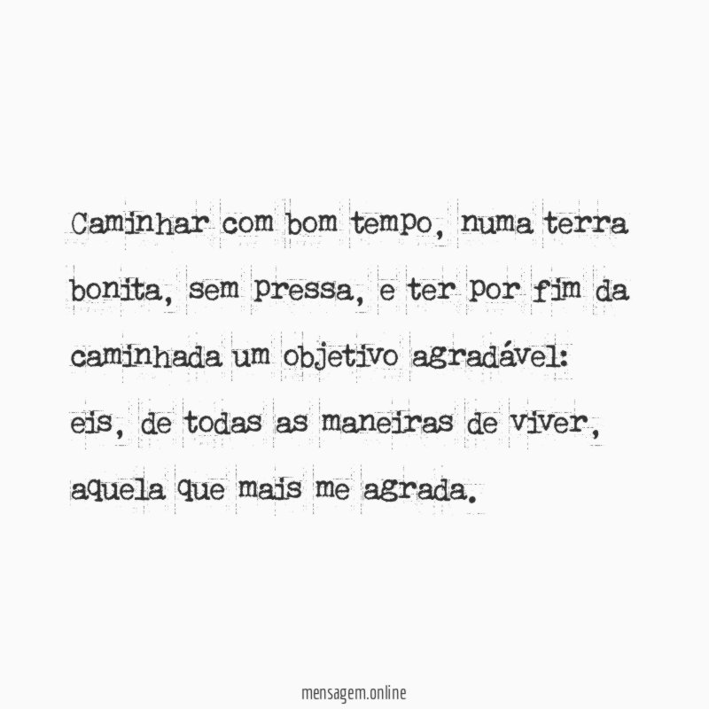 Caminhar com bom tempo