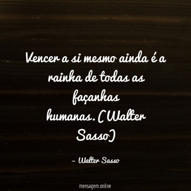 Vencer a si mesmo ainda é a rainha