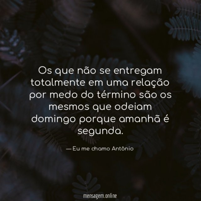 Os que não se entregam totalmente em uma