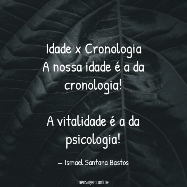 Idade x Cronologia