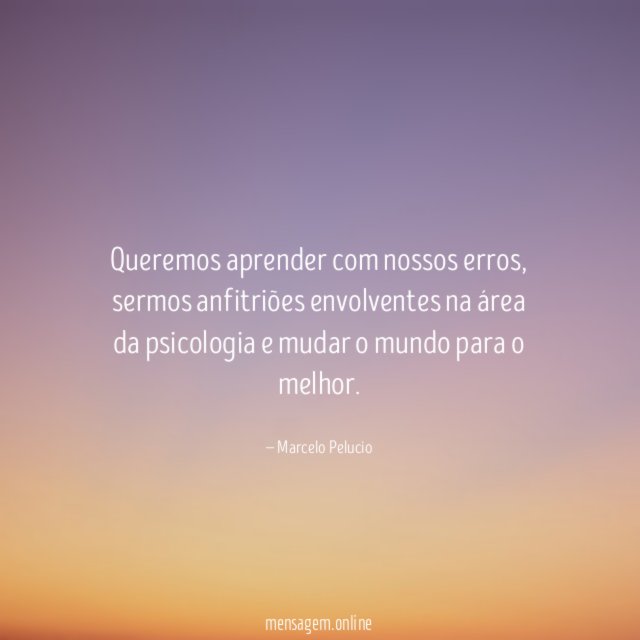 Queremos aprender com nossos erros