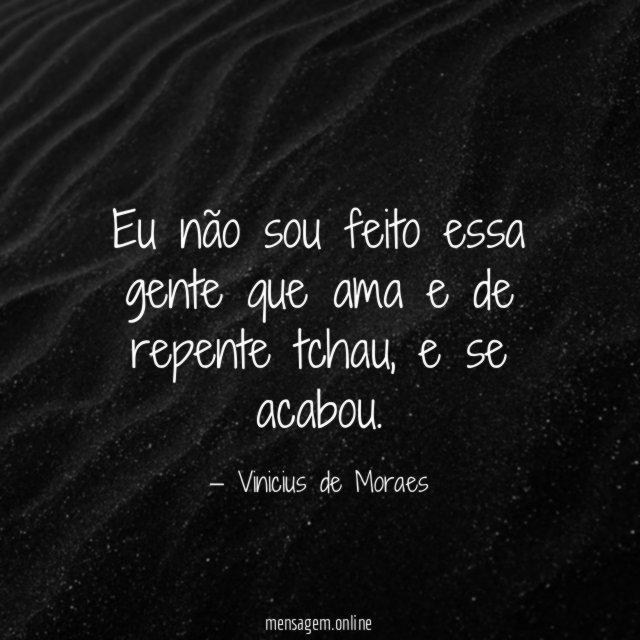 Eu não sou feito essa gente que ama