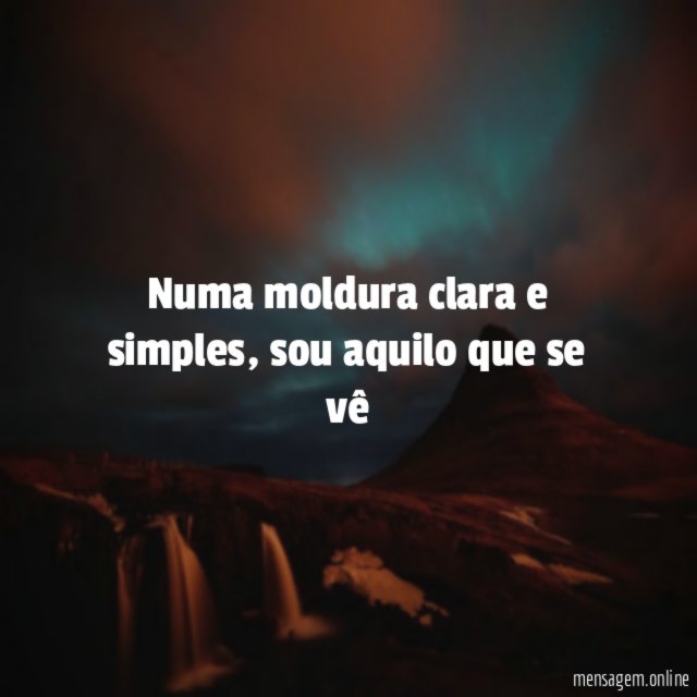 Numa moldura clara e simples