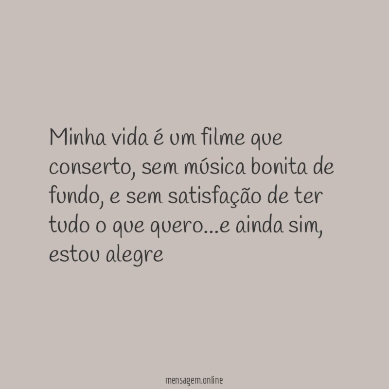 Minha vida é um filme que conserto