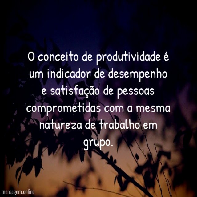 O conceito de produtividade é um indicador de