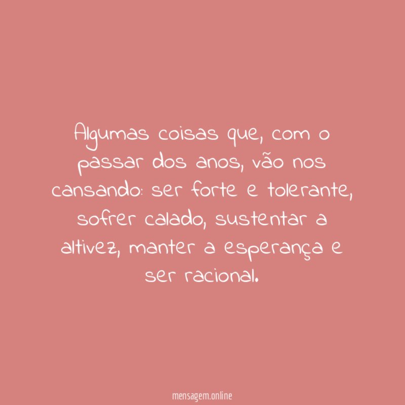 Algumas coisas que