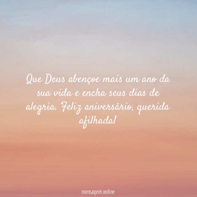 Que Deus traga alegria no seu aniversário