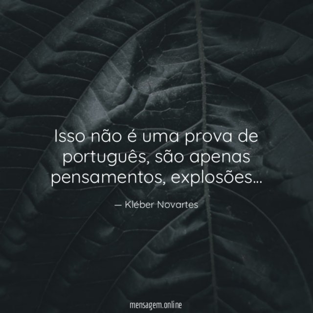 Isso não é uma prova de português
