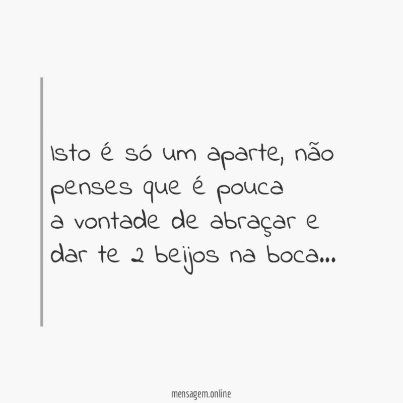 Isto é só um aparte
