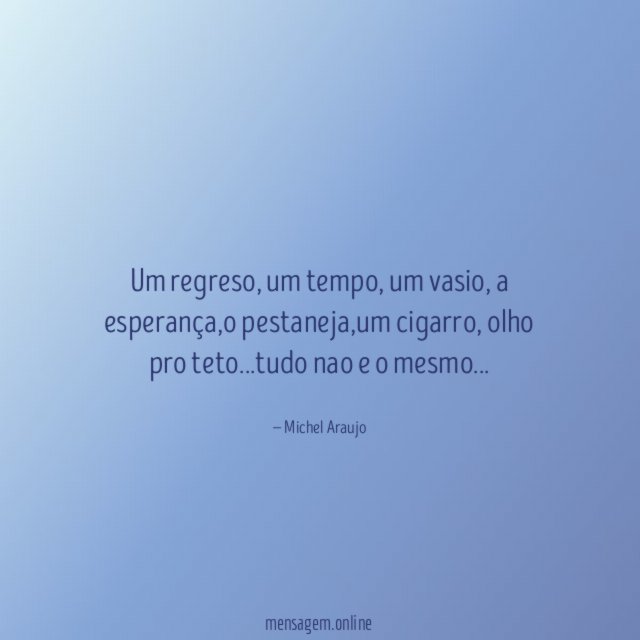 Um regreso