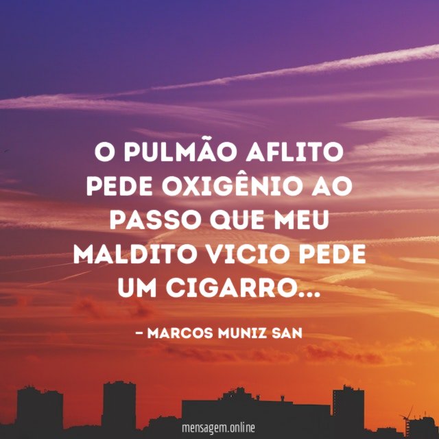 O pulmão aflito pede oxigênio ao passo que