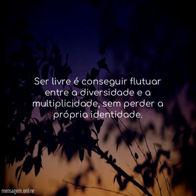 Ser livre é conseguir flutuar entre a diversidade e a multiplicidade