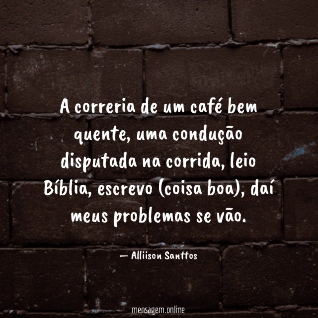 A correria de um café bem quente