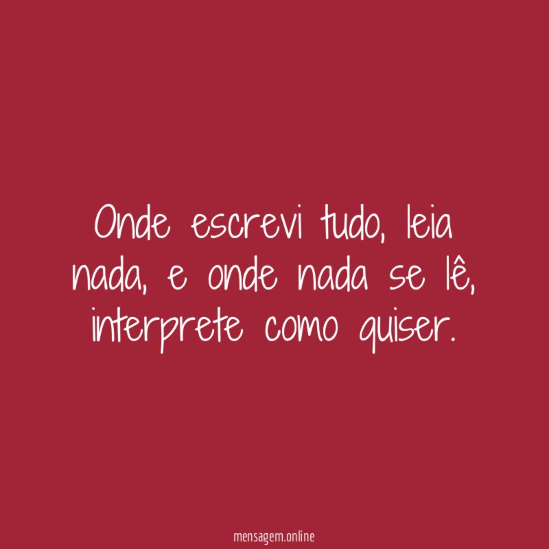 Onde escrevi tudo
