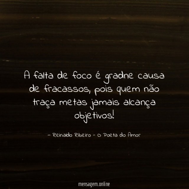 A falta de foco é gradne causa de fracassos