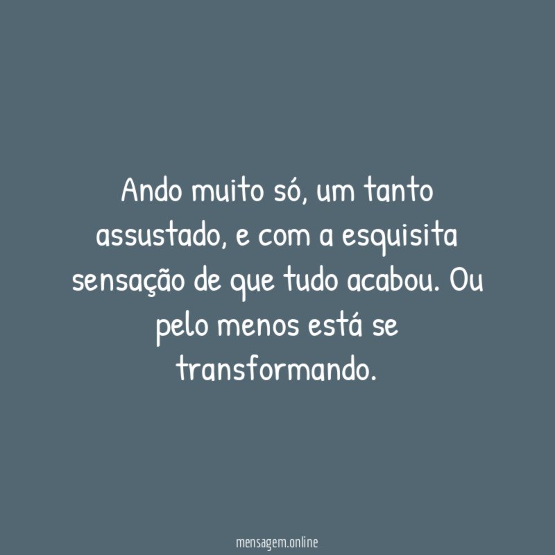 Ando muito só
