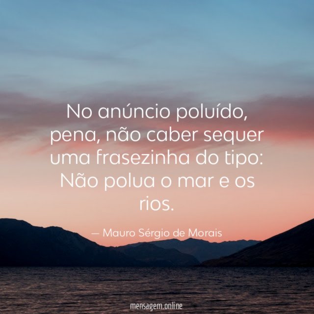 No anúncio poluído
