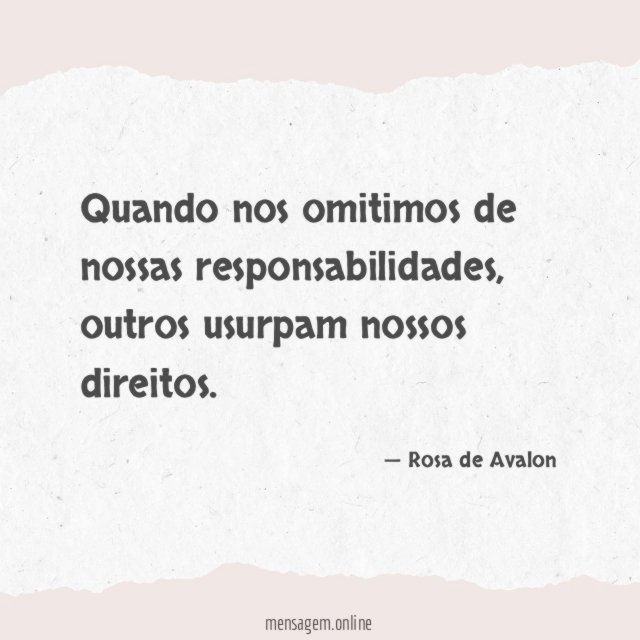 Quando nos omitimos de nossas responsabilidades