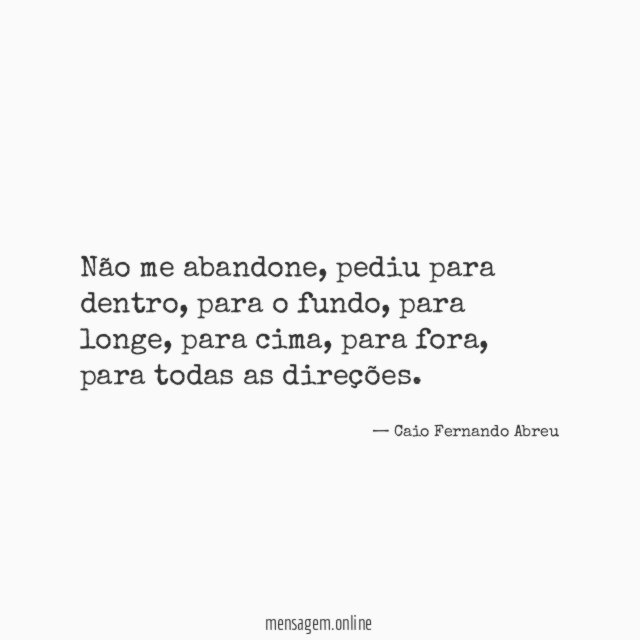 Não me abandone