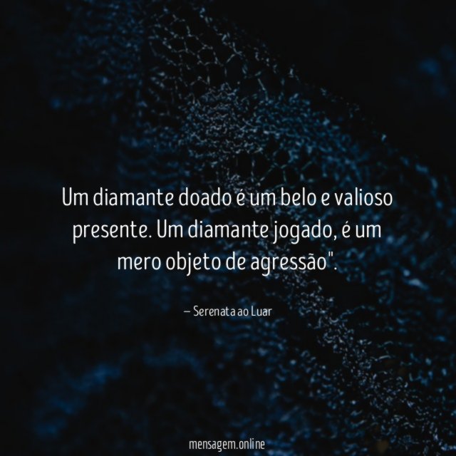 Um diamante doado é um belo e valioso presente