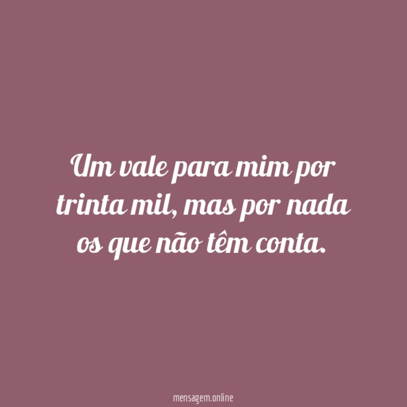 Um vale para mim por trinta mil