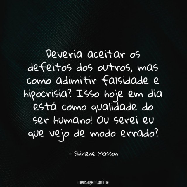Deveria aceitar os defeitos dos outros