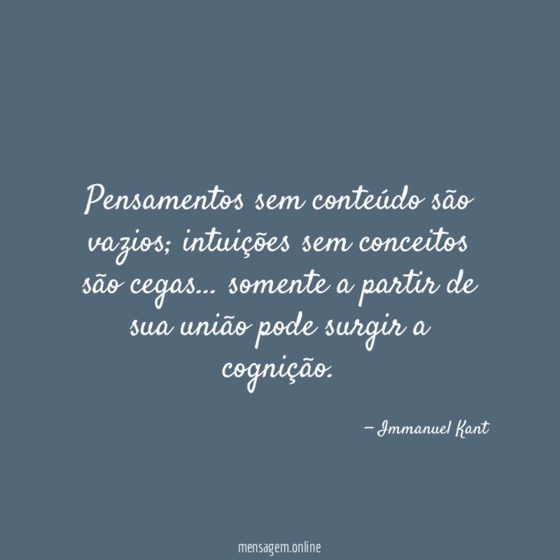Pensamentos sem conteúdo são vazios