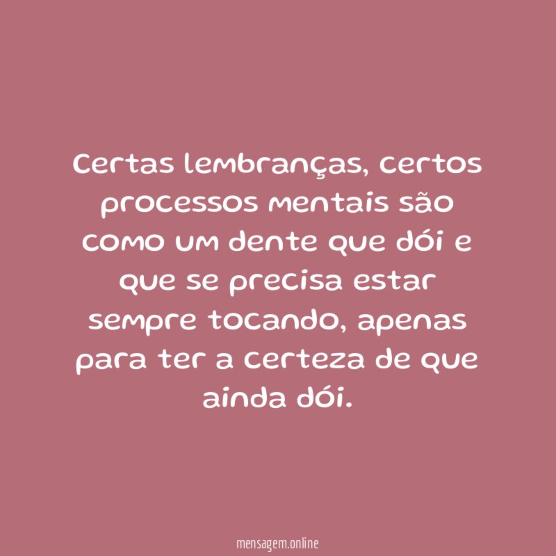 Certas lembranças