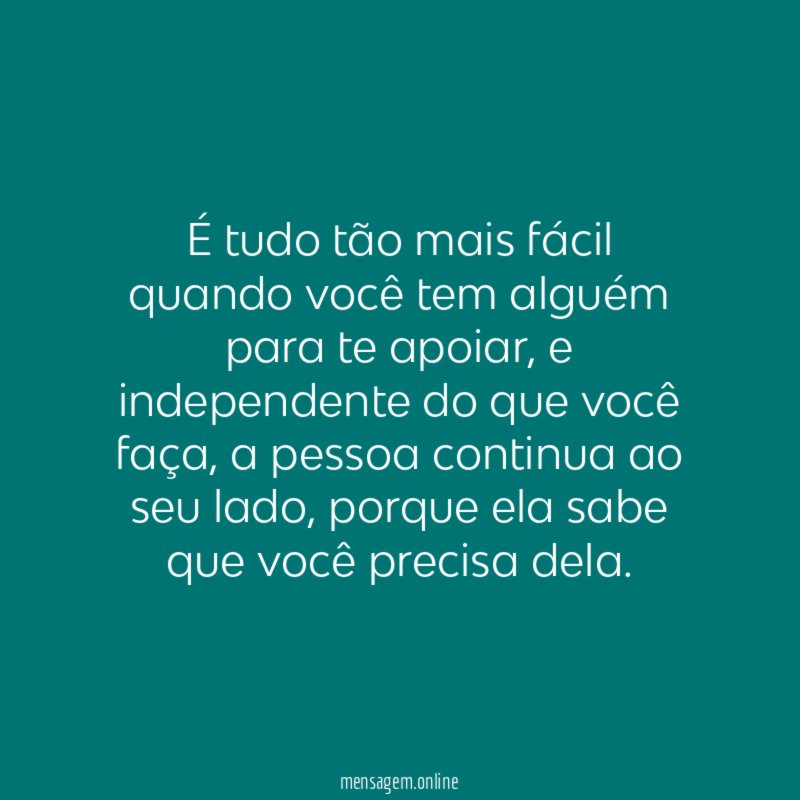 É tudo tão mais fácil quando você tem