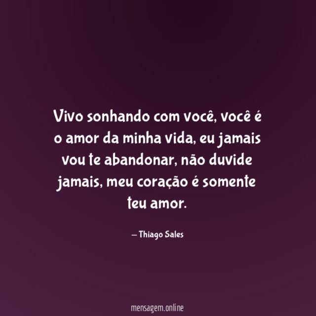 Vivo sonhando com você