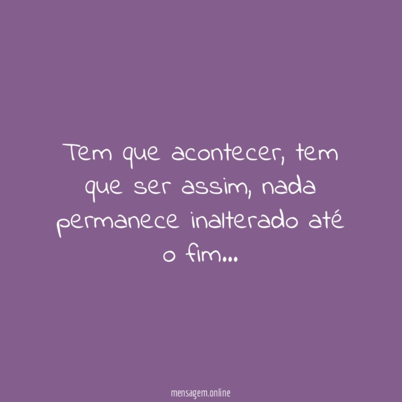 Tem que acontecer