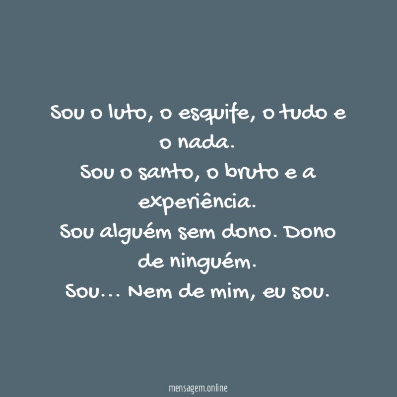 Sou o luto