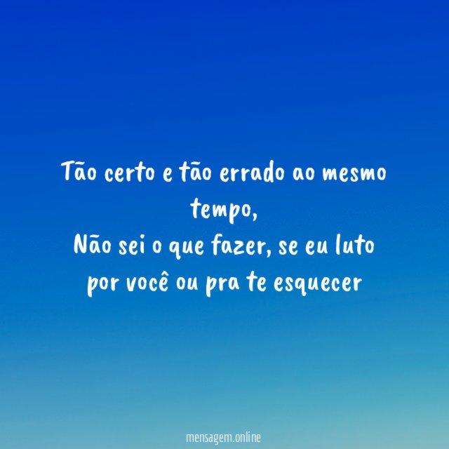 Tão certo e tão errado ao mesmo tempo