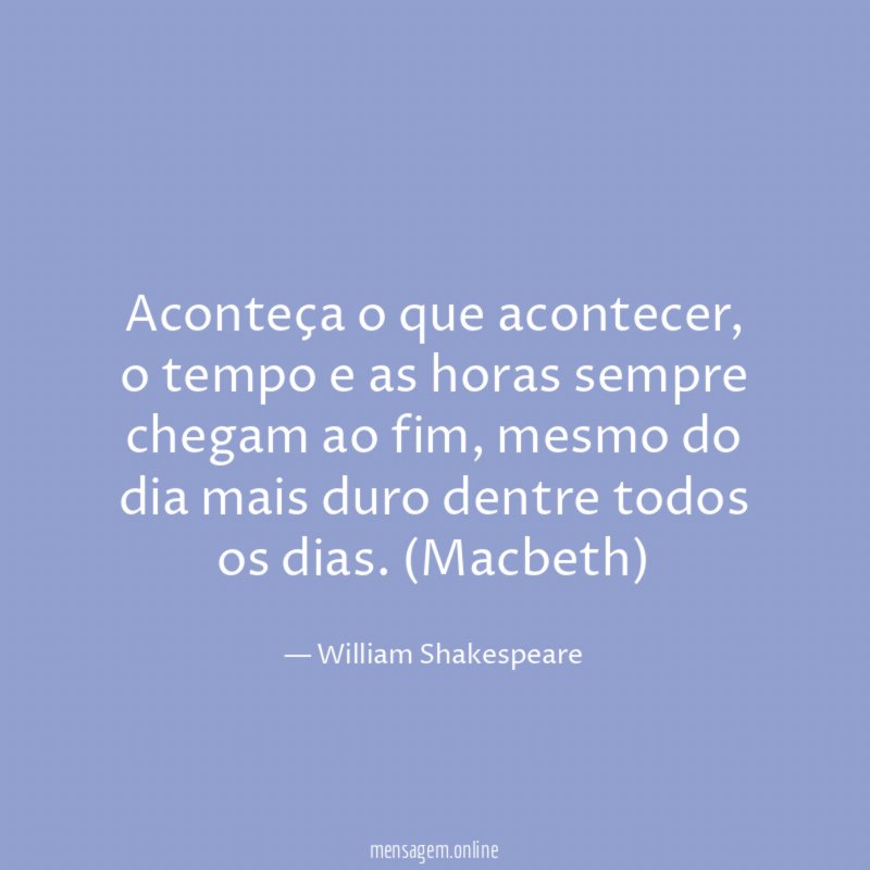 Aconteça o que acontecer