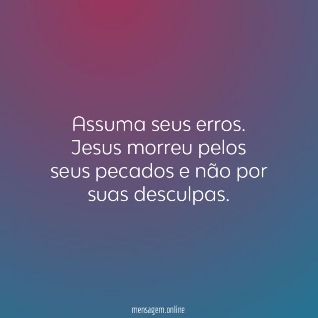 Assuma seus erros