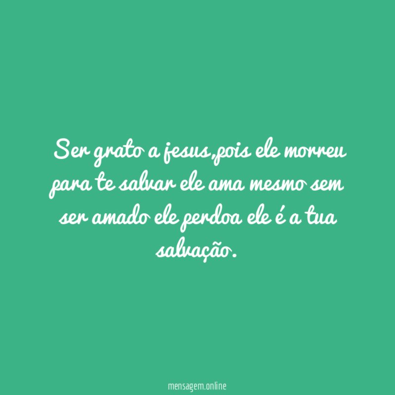 Ser grato a jesus