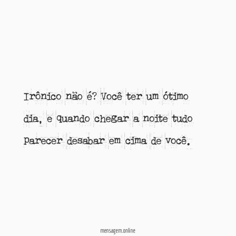 Irônico não é