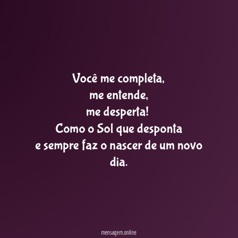 Você me completa