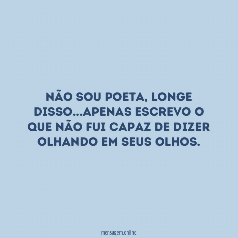 Não sou poeta