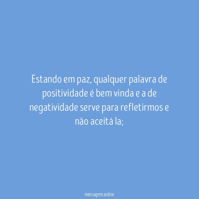 Estando em paz