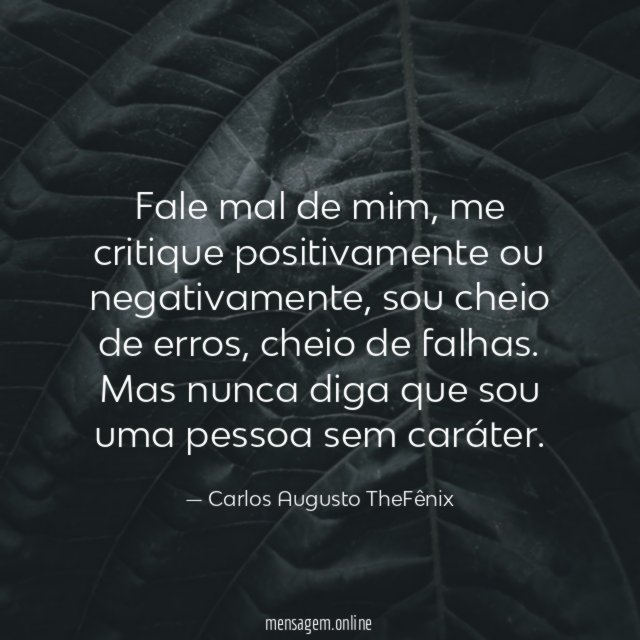 Fale mal de mim