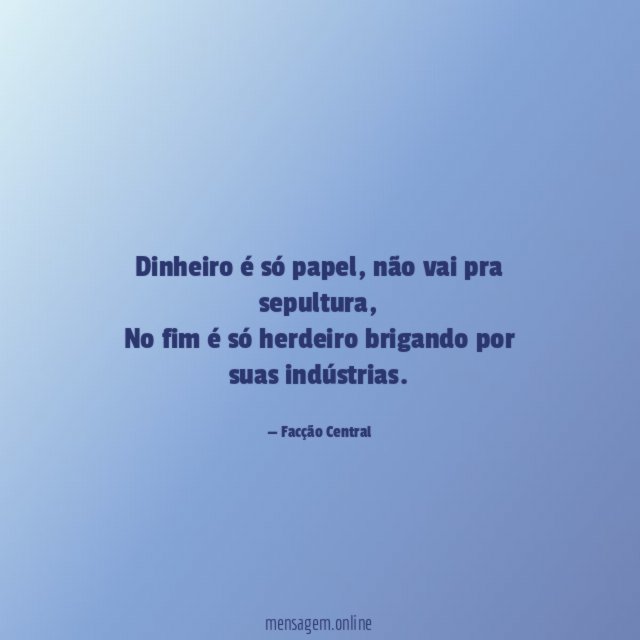 Dinheiro é só papel