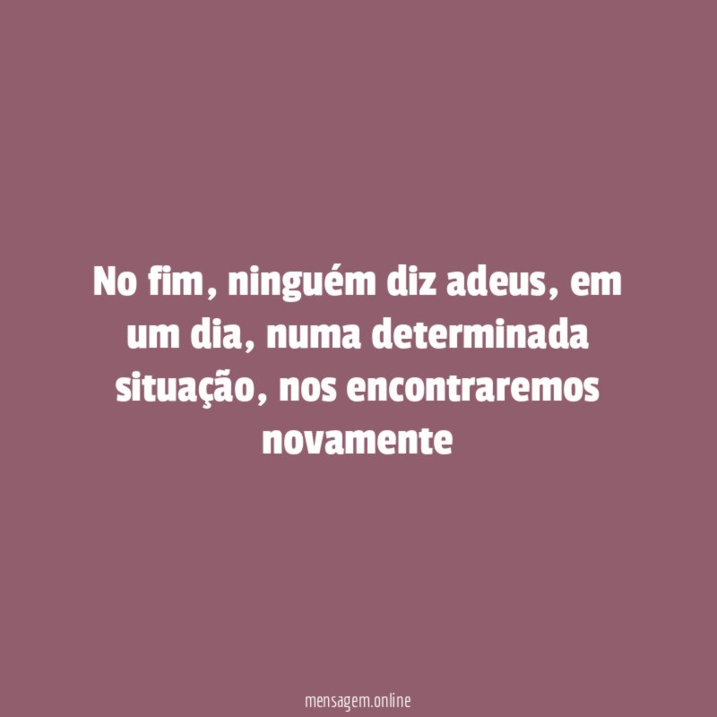 No fim