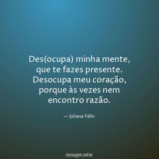 Des(ocupa) minha mente