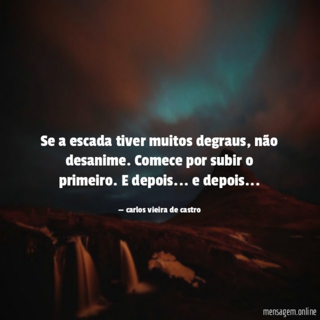 Se a escada tiver muitos degraus