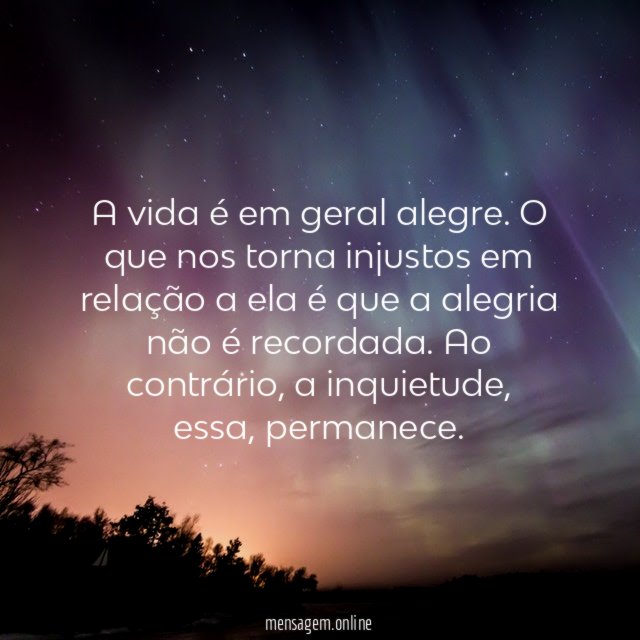 A vida é em geral alegre