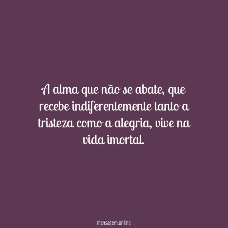A alma que não se abate